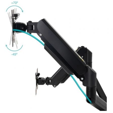 Tooq Soporte de Pared para 2 Monitores LP1434TNR-B Giratorio Inclinable Rotatorio Negro hasta 10kg por Brazo Ajustable VESA 75x75/100x100 Tooq Soporte de Pared para 2 Monitores LP1434TNR-B Giratorio Inclinable Rotatorio Negro hasta 10kg por Brazo Ajustable VESA 75x75/100x100